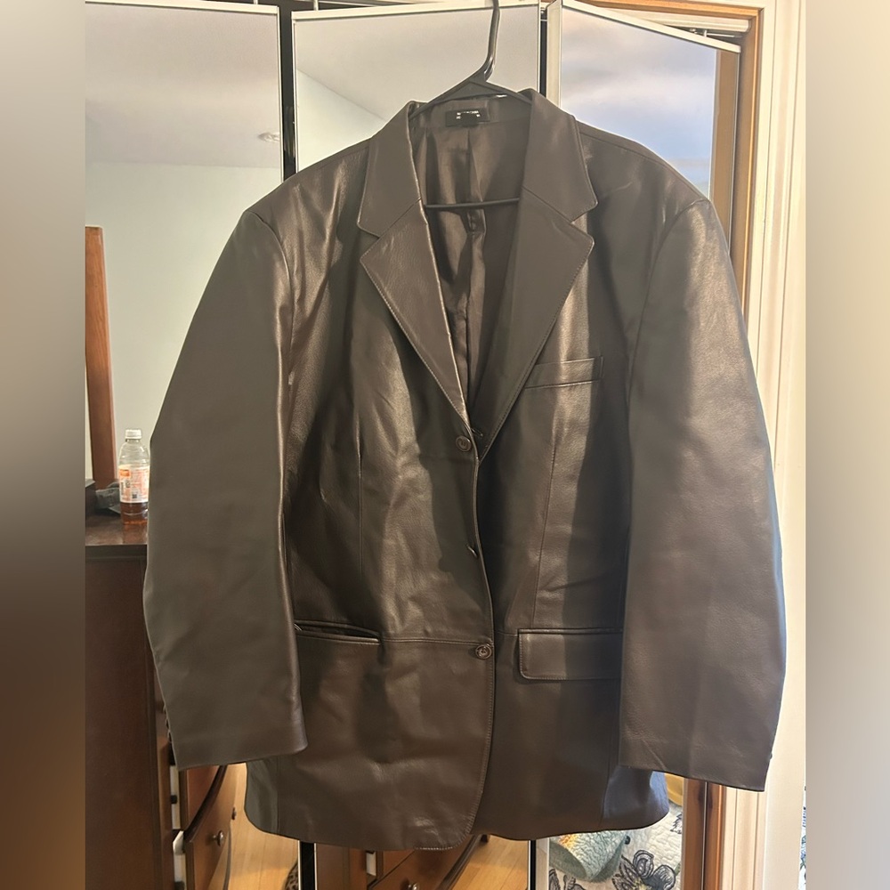 J.Ferrar Dark Brown Leather Jacket